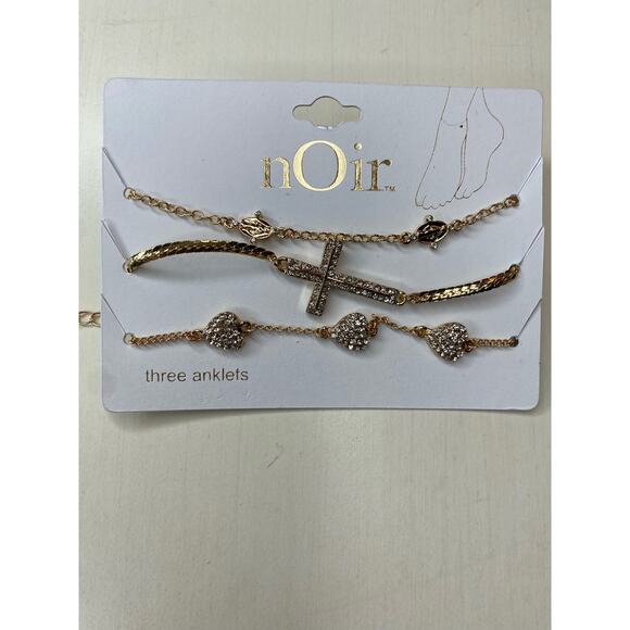Noir Jewelry - nOIr Cross Anklets 5/20